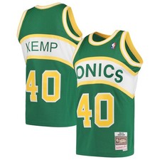Men's Mitchell Ness Shawn Kemp Green Seattle SuperSonics 1994/95 Hardwood