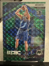 2024-25 Panini Mosaic - Epic Performers Dirk Nowitzki #18 Green Mosaic Prizm
