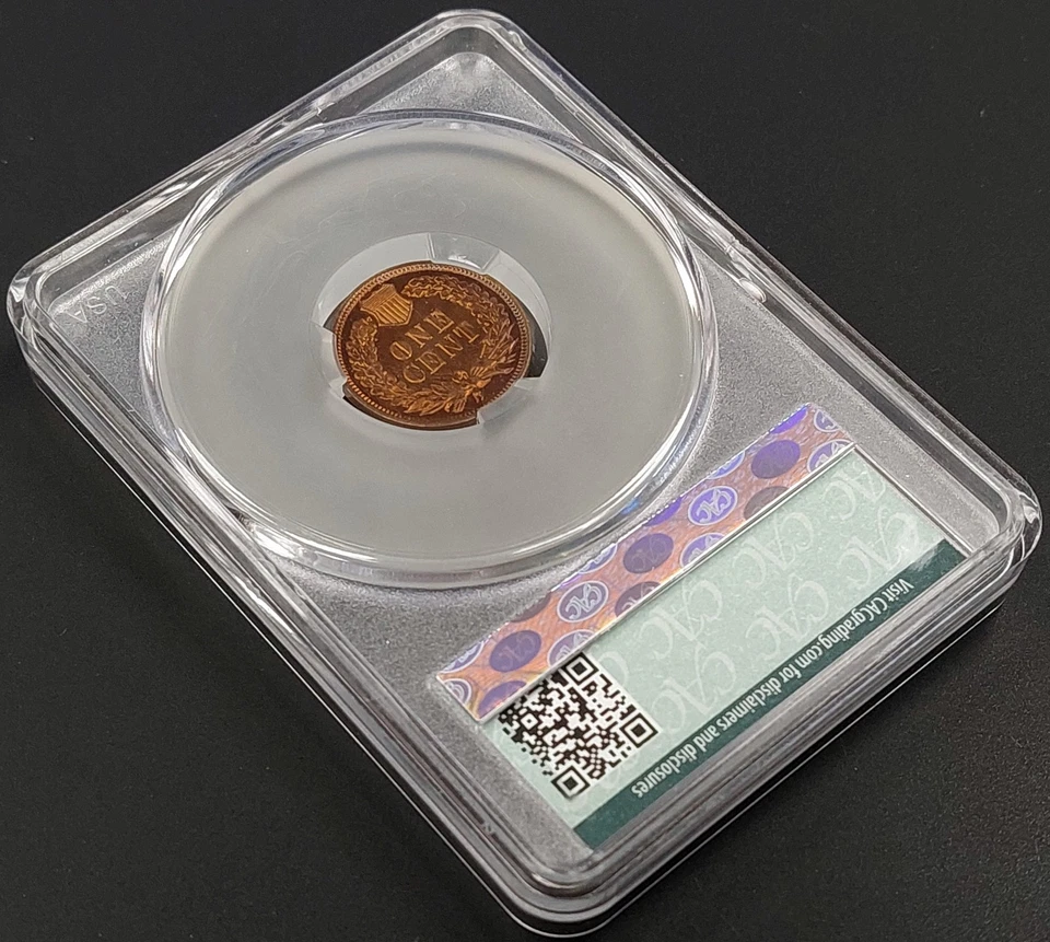 1897 Proof Indian Head Cent certified PR 64 RD by CAC! - Image 3 of 4
