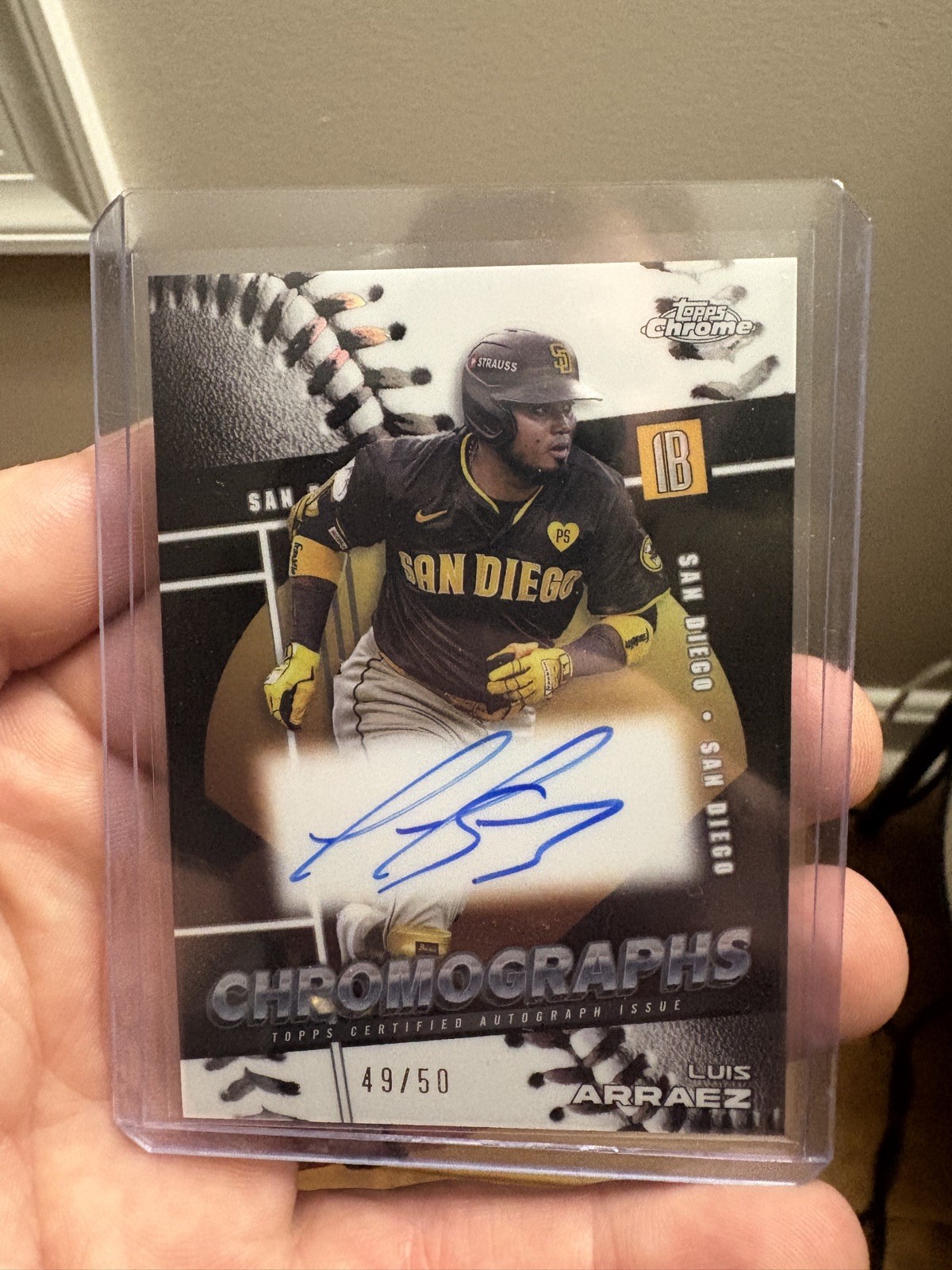 2025 Topps Chrome LUIS ARRAEZ Gold Chromographs Auto /50 - Padres