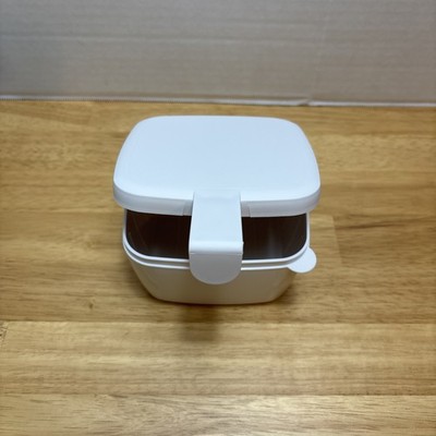 Tupperware Forget Me Not Cheese Keeper Square Fridge Hanger White Storage