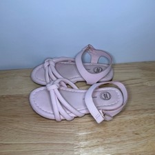 Girls Toddler Size 6 Pink Memory Foam Sandals Barbiecore Kidcore Dainty Pastel