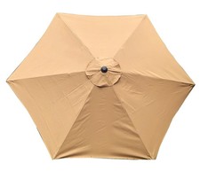 Patio Umbrella Top Canopy Replacement Cover fit 10ft 6 ribs Coffee Color