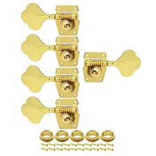 4L1R Gold Open Gear Bass 4-String Tuners Tuning Pegs Keys Machine Heads