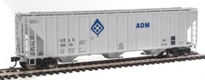 Walthers 920-106123 HO ADM/UELX 55' Evans 4780 3-Bay Covered Hopper #10010 LN
