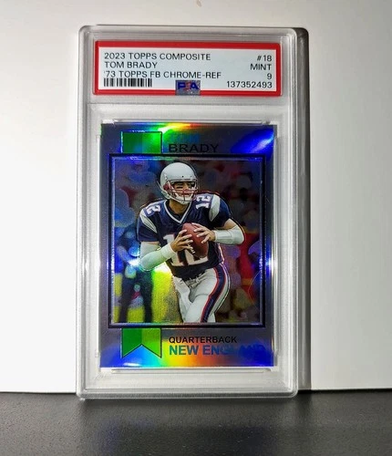 Tom Brady 2023 Topps Chrome 1973 Refractor #1973-18 PSA 9 Mint