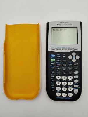 Texas Instruments TI-84 Plus Graphing Calculator Yellow School Property TESTED.