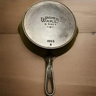 Wagner Ware Sidney‑O #5 1055 Cast Iron Skillet w/Heat Ring-Vintage Smooth Finish