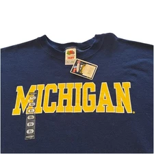 NWT VTG Steve and Barry's University of Michigan Crewneck Sweatshirt Mens XL Y2K