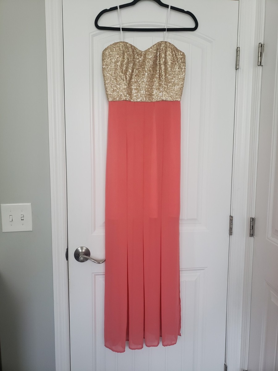 planet gold plus size dresses Plus Size Satin Cold Shoulder Gown by Ladivine CD729C