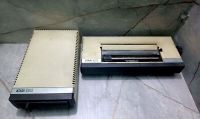 Retro vintage atari 1027 printer and atari 1050 floppy disk untested