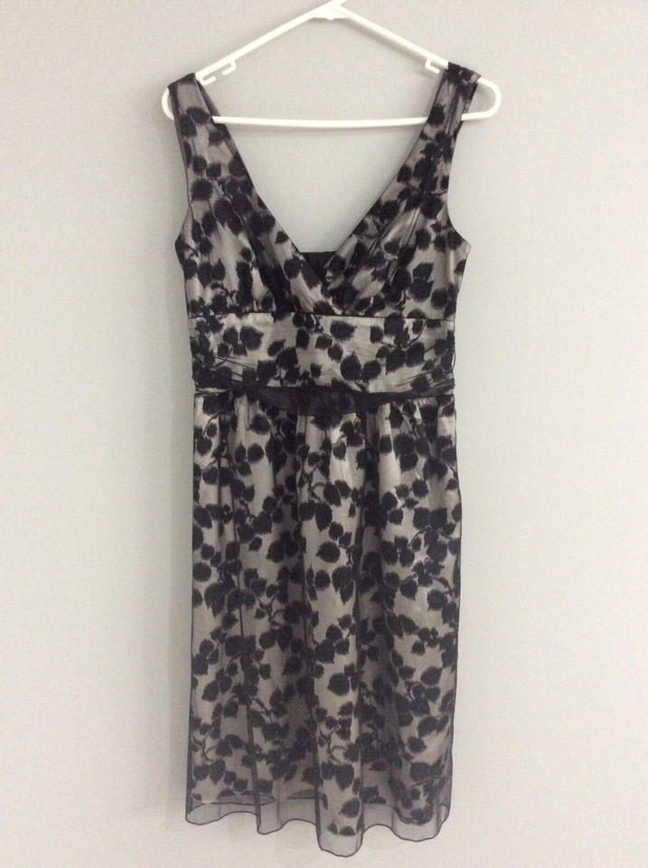 MONTI PRINCIPLES Satin and mesh lace fit and flare dress Sz 10 Ladies