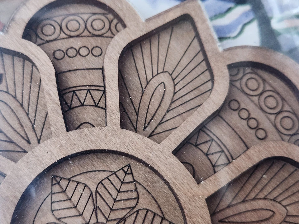 Flower Beads Organizer with clear lid *** FREE SHIPPING plywood bead tray - Image 4 of 4