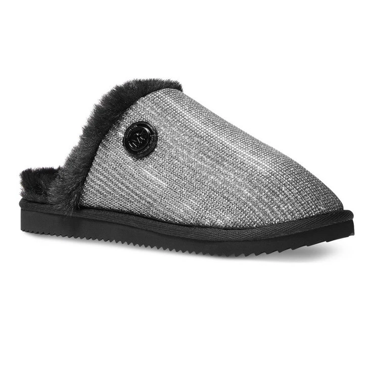 Michael kors on sale slippers womens silver