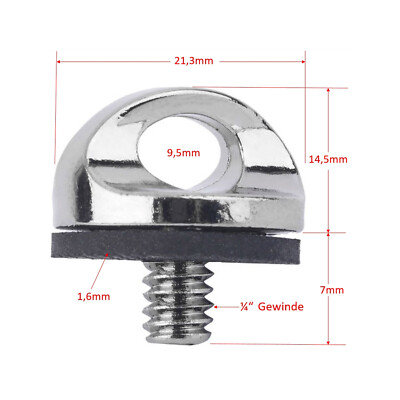 2er Pack - net4web-1/4'' Zoll Kameraschraube mit Oese für Gurte o. Karabinerhaken