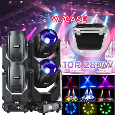 280W 10R Beam Moving Head Stage Light RGBW Gobo Spot Lighting DJ Disco DMX+Case