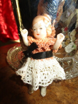 Aantique miniature bisque doll house doll Germany -1890-Museum