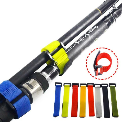 20x Fishing Rod Tie Strap Tackle Wrap Band Fish Pole Holder Fastener USA - Bild 16 von 22
