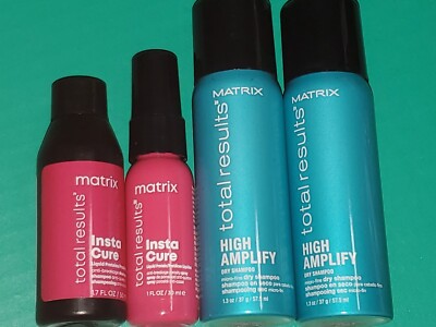 4 pc Matrix High Amplify Dry Shampoo & InstaCure Haircare Travel Lot! Free Ship 