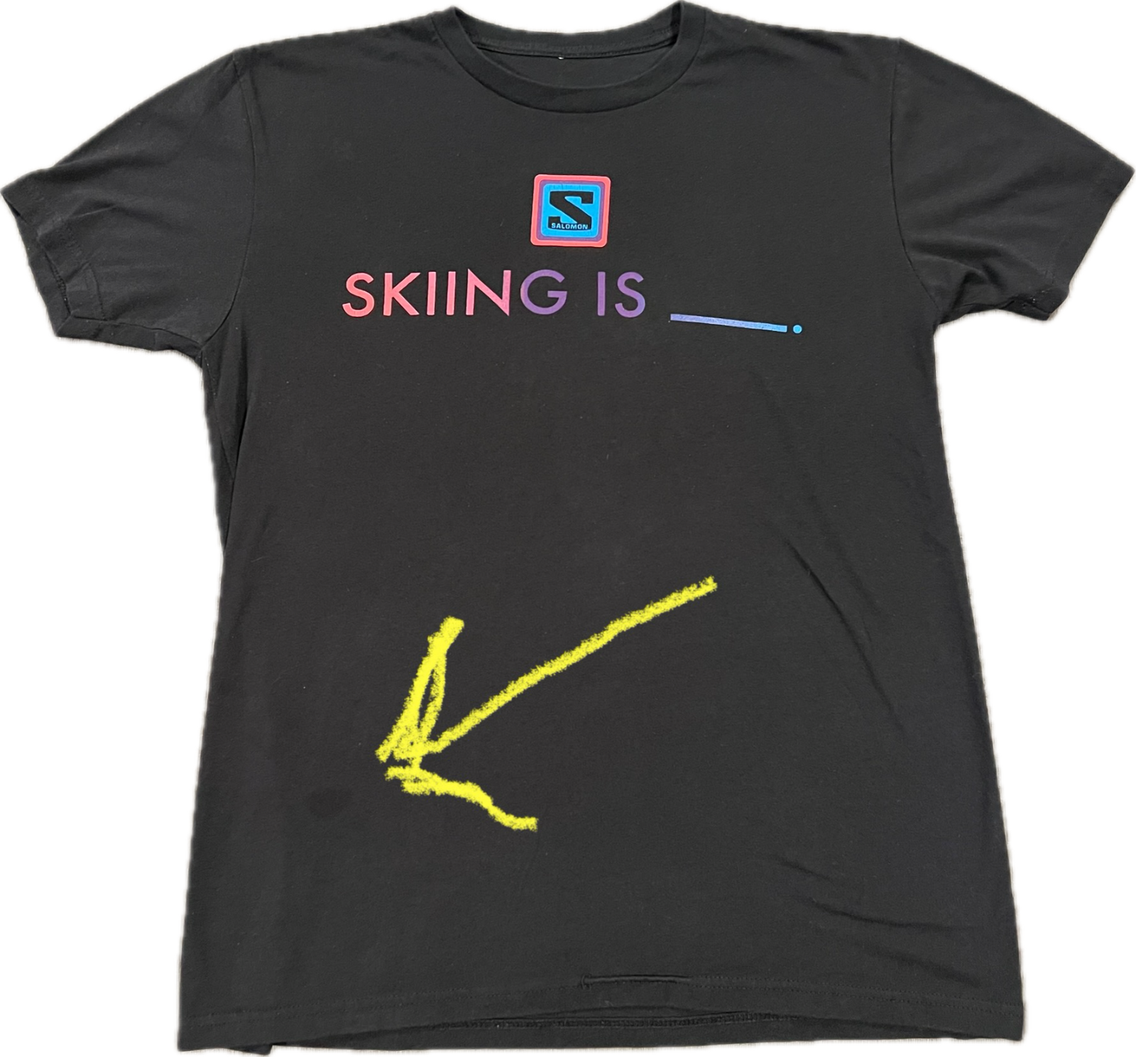 RARA T shirt sci Salomon QST. Nero. Senza etichette. S M. MORBIDO