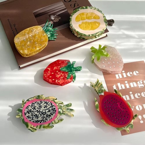 Acetate Shark Hair Claw Handmade Hairpin 2025 Fruit Claw Hair Clips
