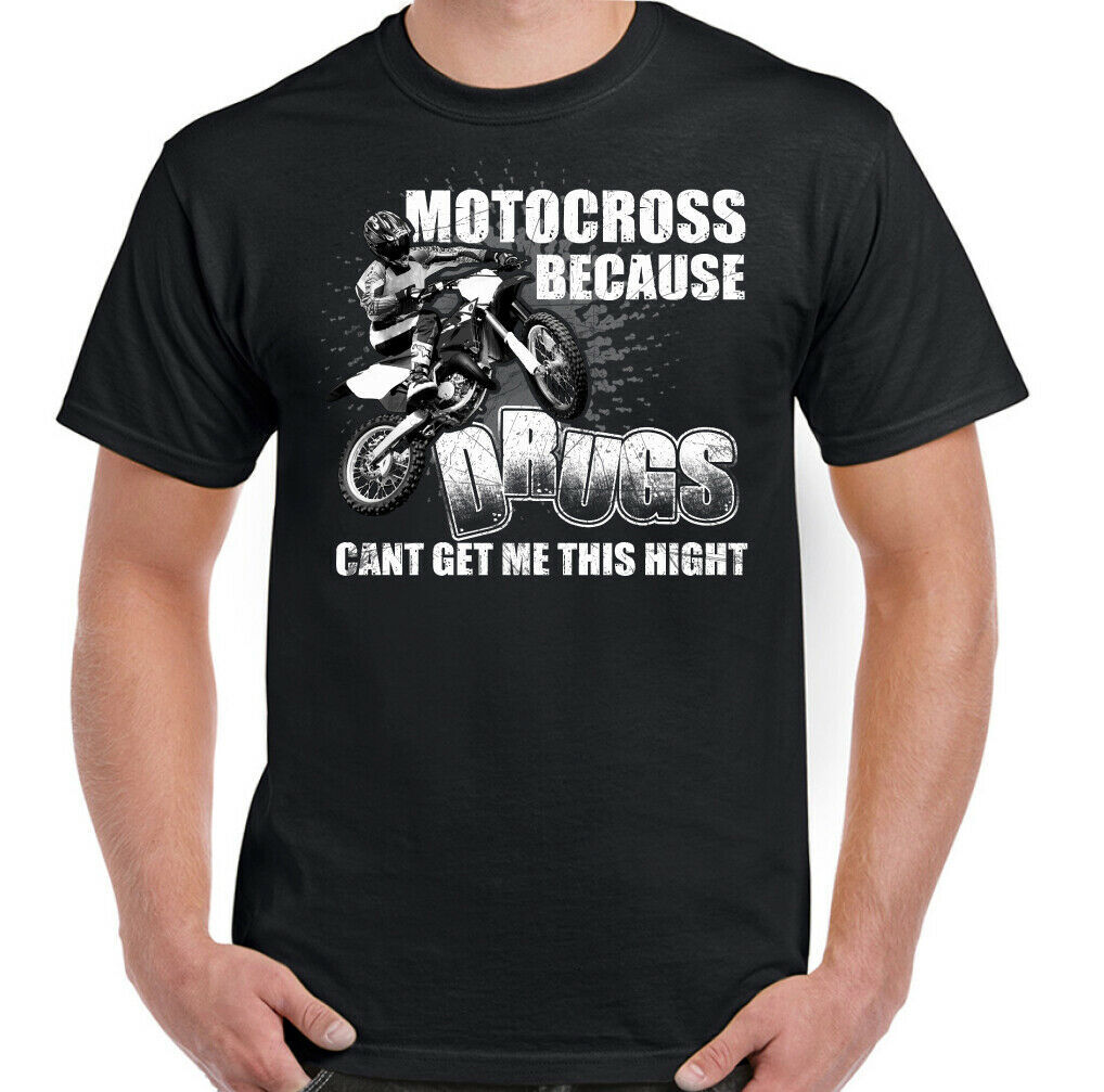 MOTOCROSS T-SHIRT Mens Funny MotoX Dirt Bike Unisex Tee Top