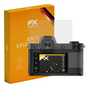 atFoliX 3x Displayfolie für Leica SL2-S Schutzfolie matt&stoßfest Folie