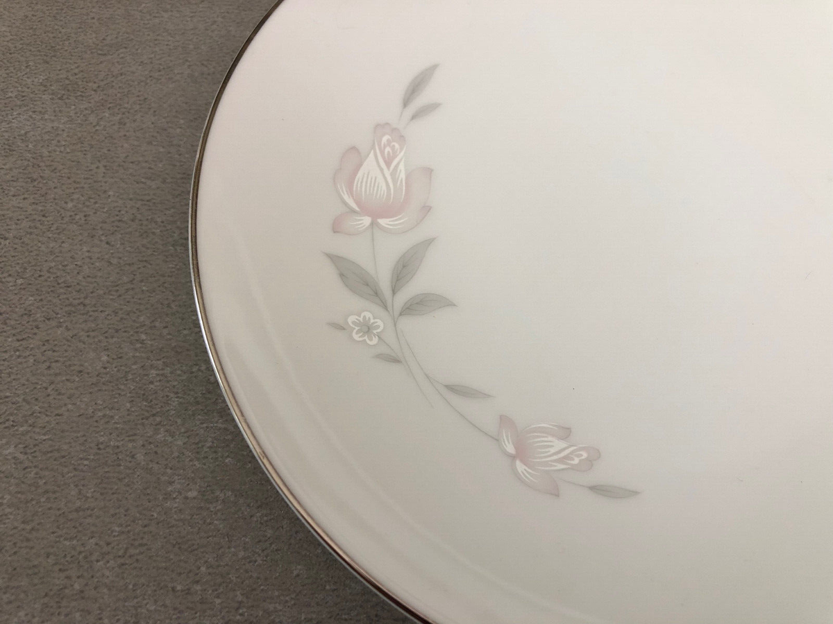 ホール有　プレート♡ Carriage House Fine China Japan Rosecrest 617 Pink Roses - 7-5/8