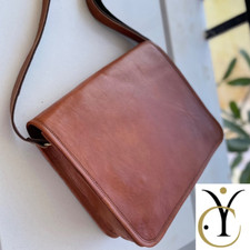 Leather Messenger Satchel Bag Laptop Genuine Vintage 11'' Shoulder Men Men's