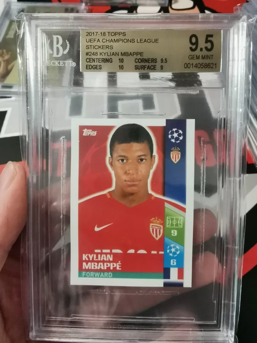 STICKER 248 KYLIAN MBAPPE ROOKIE CHAMPIONS LEAGUE 2017/18