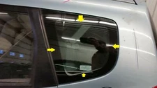 2007 HONDA FIT DRIVER LEFT QUARTER GLASS WINDOW ONLY