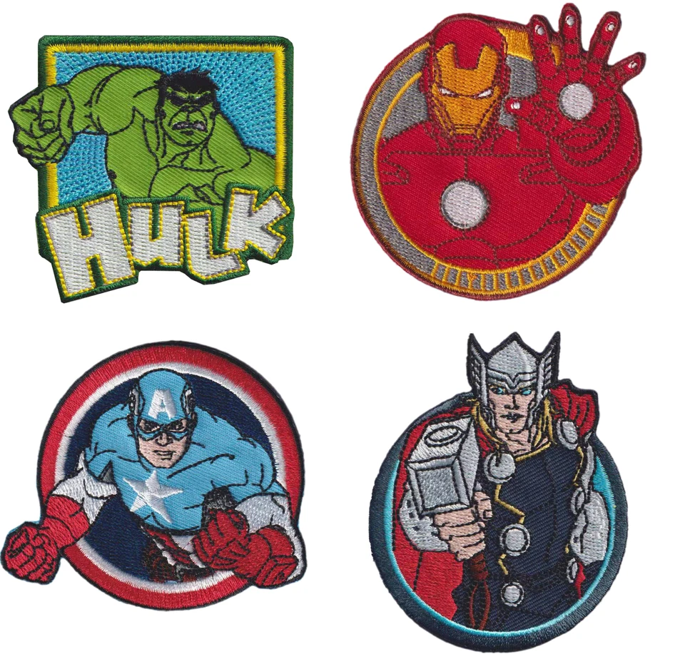 Mono Quick 1809x Avengers Bügelbild, Patch Marvel Hulk Iron man Thor Cap America