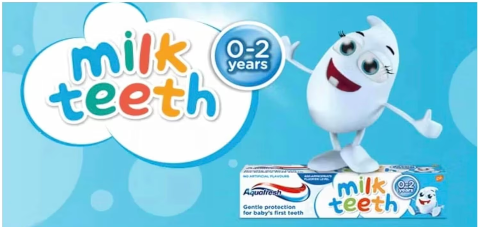 Aquafresh Milk Teeth Toothpaste For Baby Teeth 02 Years 50ml Pack of