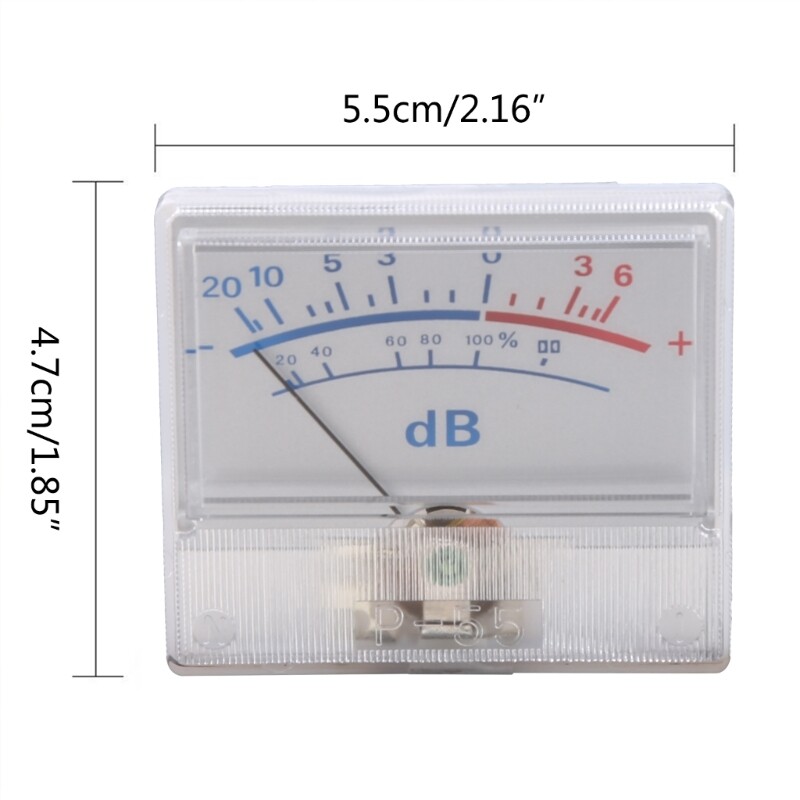 6V12V Panel VU Ammeter DBMeter with Lamp Power Discharge Mechanical