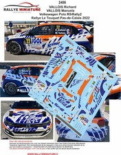 DECALS 1/24 REF 2486 VW VOLKSWAGEN POLO VALLOIS RALLYE LE TOUQUET 2022 RALLY
