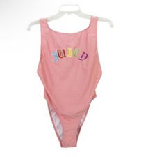 NWT Juicy Couture Y2K Black Label One Piece Logo Swimsuit Bathing Suit Size XL