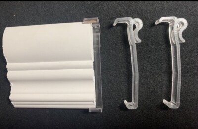 Valance Clips 3 1/4 nch 10 PCS Clear Plastic for Window Faux Wood Blinds