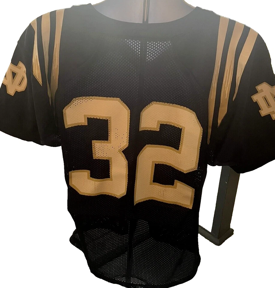 Notre Dame Football Team Issued Irish Game Jersey #32 Adidas Men sz 46 VTG NCAA - Image 3 of 4