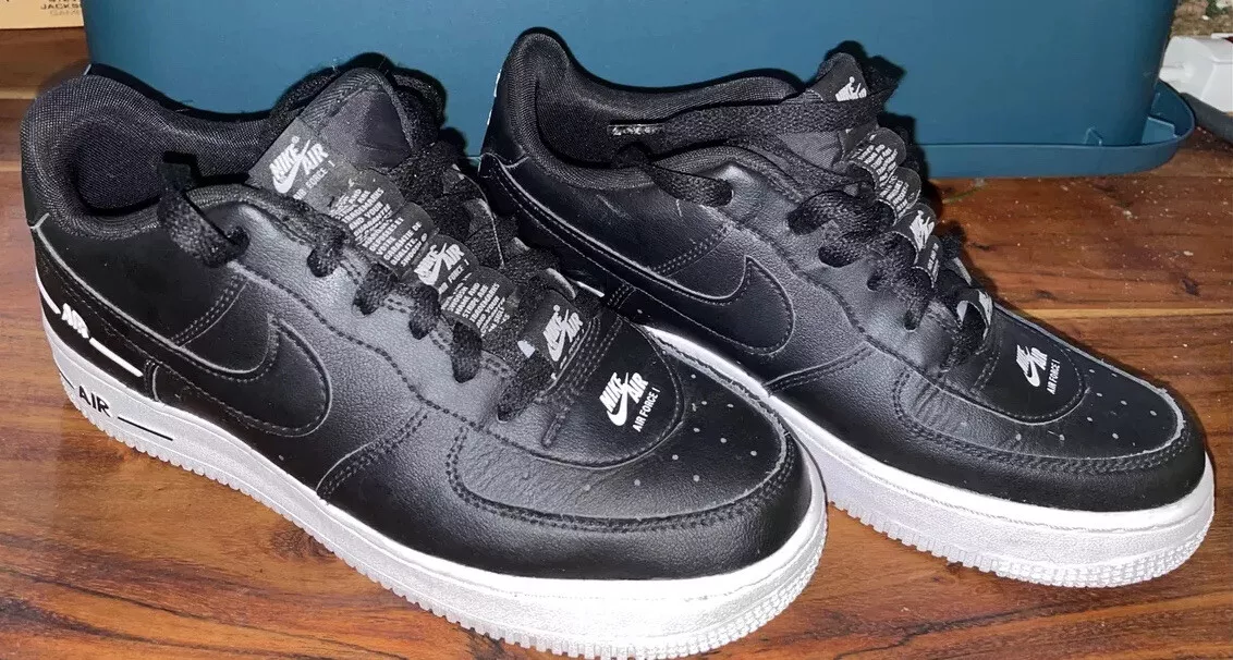 Nike (GS) Air Force 1 LV8 Black/Black-Iron Grey-White