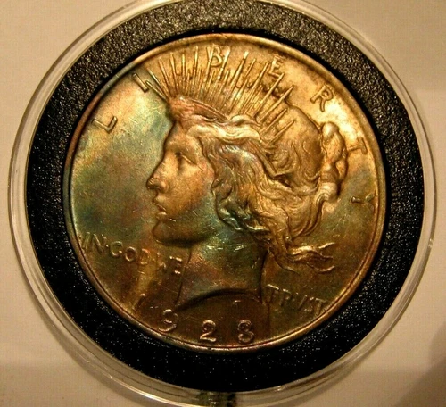1923 PEACE DOLLAR TONED & UNCIRCULATED