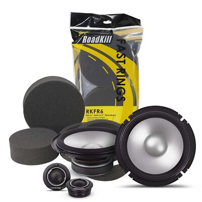 Alpine S2-S65C, S Series 6.5 2-Way Hi-Res Speakers + Foam Baffle Kit Bundle