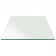 Pro Safe Glass 12" Square Tempered Glass Table Top 3/8" Thick Flat Edges