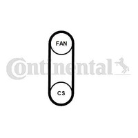 Continental Ctam 4PK711 Elast T1 V-Ribbed Belt Set For VW