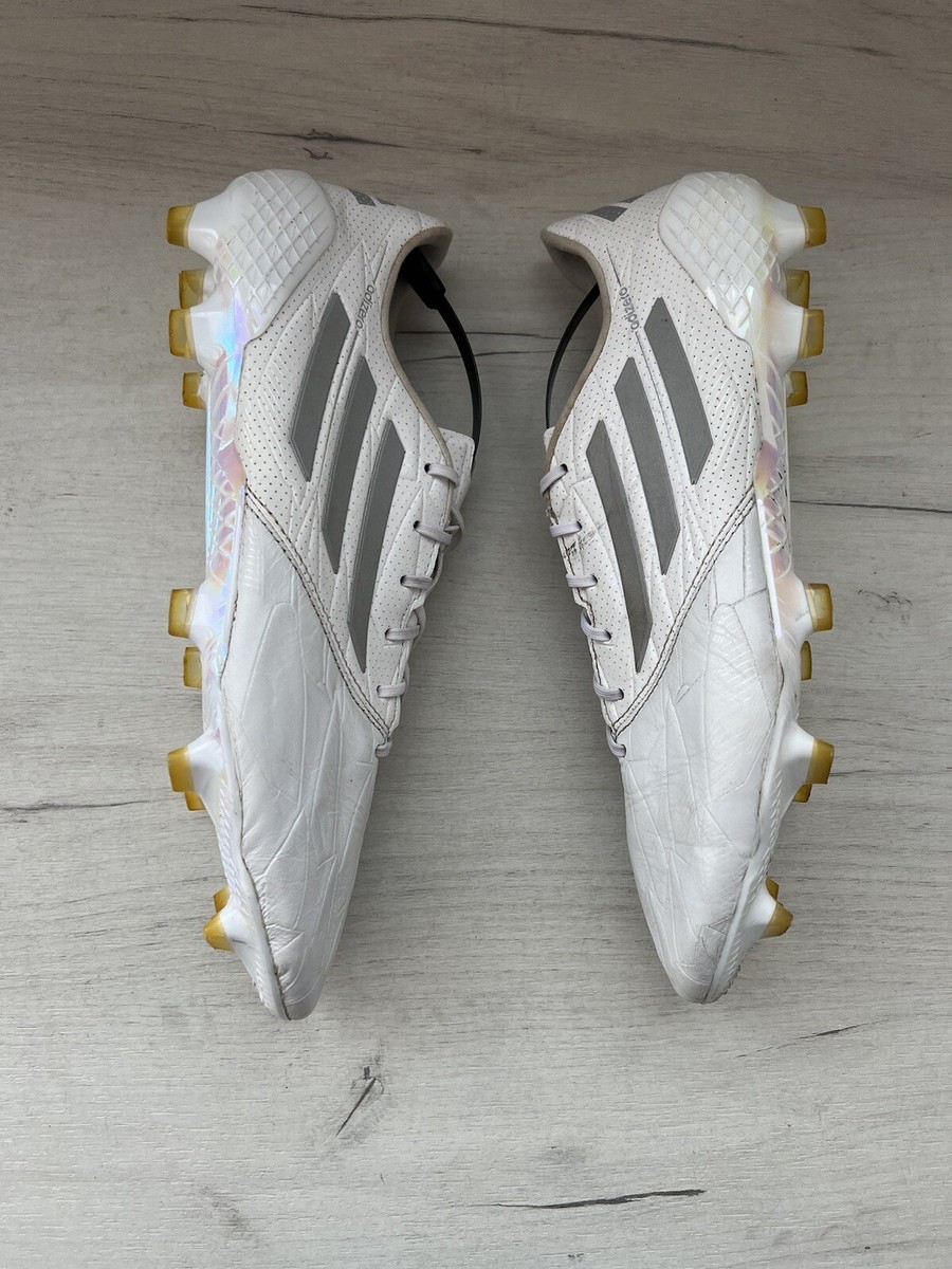 Adidas F50 Adizero IV FG Leather Mens Football Cleats White Adidas F50 Adizero IV FG Leather Mens Football Cleats White