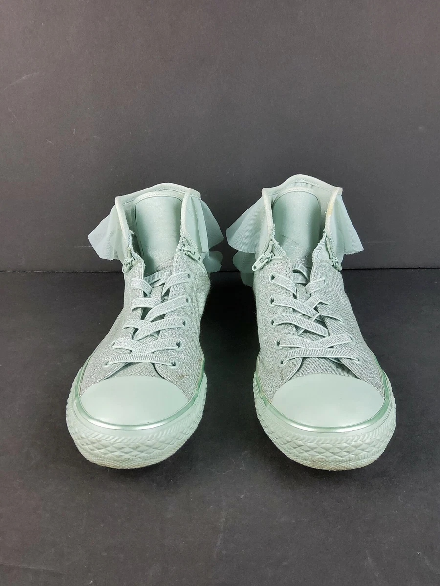 Converse ctas ballet lace trainers off white frill top