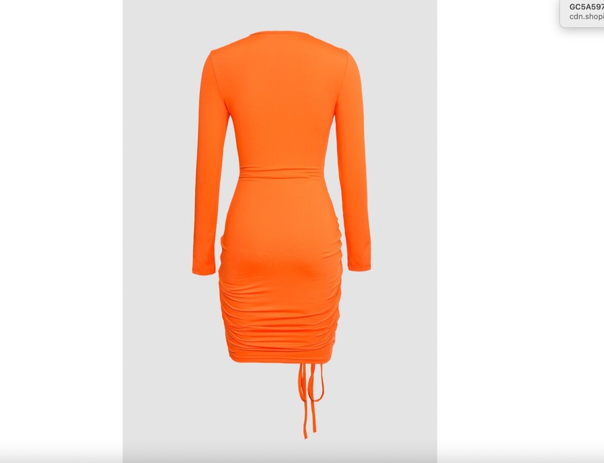 ruched drawstring midi dress NWT - Ruched Draw Strings Bodycon Midi Dress