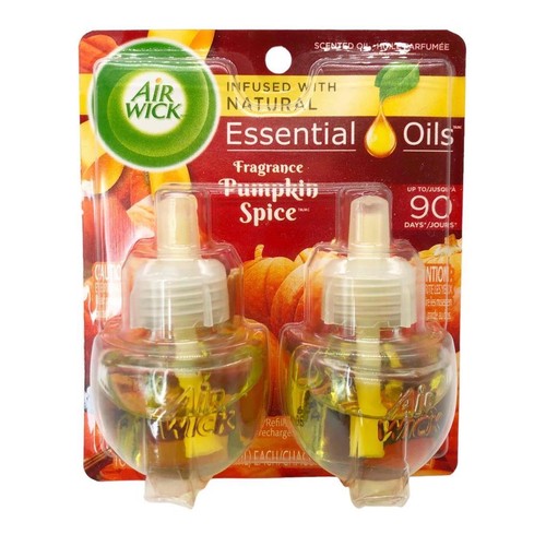 New 2Pack Air Wick PUMPKIN SPICE Fragrance Essential Oils Refills