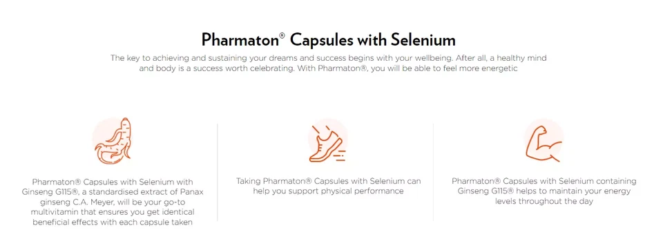 1 X 100s Pharmaton Capsules with Ginseng and Selenium Energy Booster Performance - Image 3 of 4