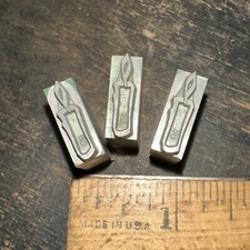3 Printing Blocks “ 3 Lit Candles “ Lead Face Blocks Small