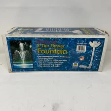 JED Pool Tools 90-930 Backyard Two-Tier Flower Fountain Made in USA Open Box